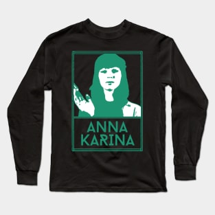 Anna karina\\retro fan artwork Long Sleeve T-Shirt